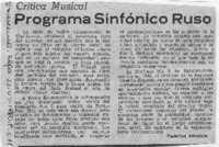 Programa Sinfónico Ruso Crítica Musical