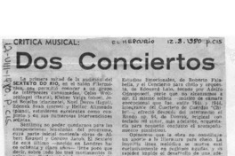 Dos Conciertos Crítica Musical