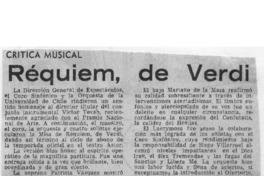 Réquiem, de Verdi Crítica Musical