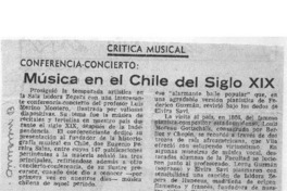 Música en Chile en el sigo XIX Crítica Musical