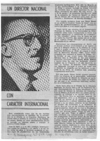 Un Director nacional con caracter internacional