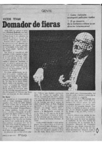 Domador de Fieras Víctor Tevah