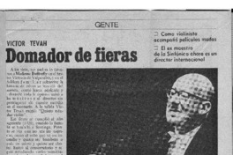 Domador de Fieras Víctor Tevah