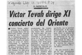 Víctor Tevah dirige XI concierto del Oriente