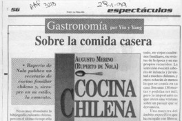 Sobre la comida casera  [artículo].