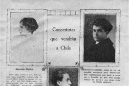 Concertistas que vendrán a Chile