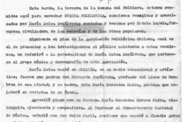 Discurso en la Semana del Folklor