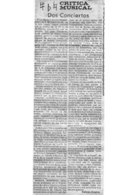 Crítica musical Dos Conciertos