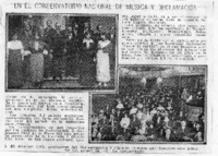 En el Conservatorio Nacional de Música y Declamación