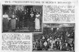 En el Conservatorio Nacional de Música y Declamación