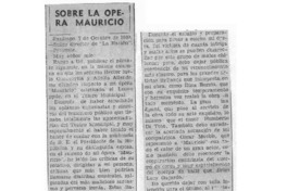Sobre la Ópera Mauricio