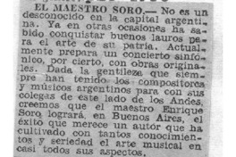 El Maestro Soro