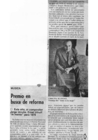 Música Premio en busca de reforma.