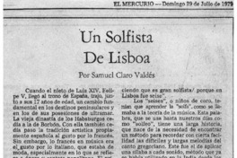 Un solfista de Lisboa
