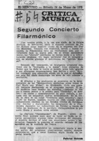 Crítica Musical Segundo Concierto Filarmónico