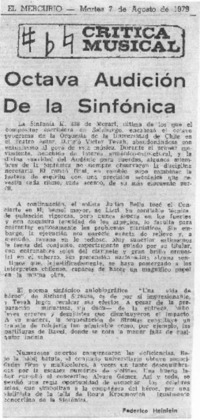Crítica Musical Octava Audición de la Sinfónica