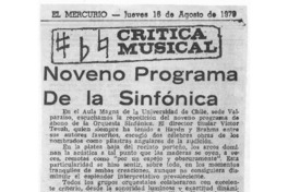 Crítica Musical Noveno Programa de la Sinfónica