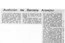 Audición de Daniele Arpajou