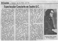 Espectacular concierto en Teatro UC