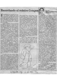 Recordando al músico Cotapos