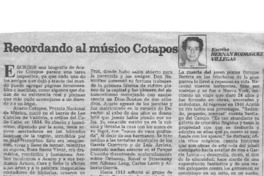 Recordando al músico Cotapos