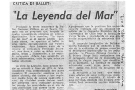 La Leyenda del Mar Crítica de Ballet