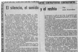 El silencio, el sonido y el resfrío Contrapuntos