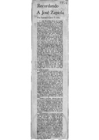 Recordando a José Zapiola