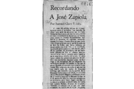 Recordando a José Zapiola