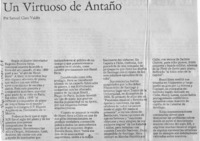 Un virtuoso de antaño