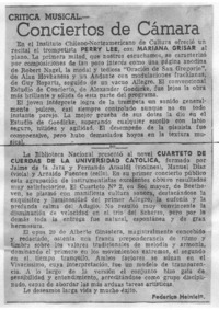 Conciertos de Cámara Crítica Musical