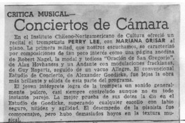 Conciertos de Cámara Crítica Musical