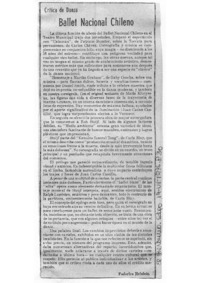 Ballet Nacional Chileno Crítica de Danza