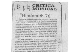 "Hindemith 76" Crítica Musical