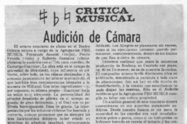 Audición de cámara Crítica musical