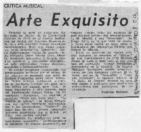 Arte Exquisito Crítica Musical