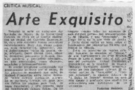 Arte Exquisito Crítica Musical