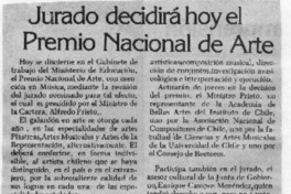 Jurado decidirá hoy el Premio Nacional de Arte