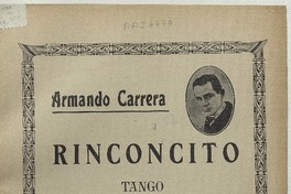 Rinconcito tango para guitarra y canto [música] : letra y música de Armando Carrera.