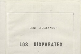 Los disparates pour clarinete en si b, alto, vibraphone, harpe [música] : Leni Alexander.