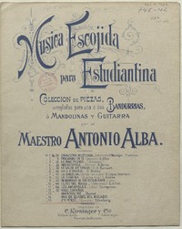 J'y pense gavote ; arreglada para una o dos bandurrias o mandolinas y guitarra [música] : R. Eilenberg ; arreglado para estudiantina por Antonio Alba.