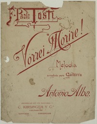Vorrei morire melodia para guitarra [música] : de F. Paolo Tosti ; arreglado por Antonio Alba