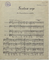 Partitur Tantum ergo für Frauenstimmen a capella [música] : C. Mackenna.