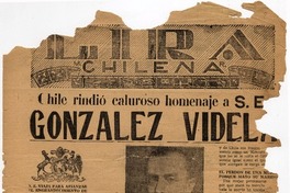 Chile rindió caluroso homenaje a S.E. González Videla.