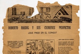Roberto Haebig y sus crímenes perfectos : ¿qué pasa en el Congo?.