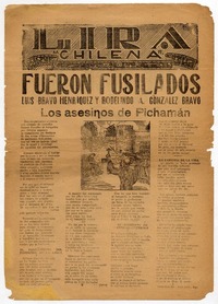 Fueron fusilados : Luis Bravo Henríquez y Rodelindo A. González Bravo. Los asesinos de Pichamán.