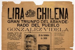 Gran triunfo del abanderado del pueblo, González Videla.