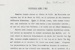 Rinconada ayer y hoy  [manuscrito].