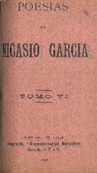 Poesías populares : tomo VI de Nicasio García.