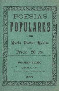 Poesías populares : primer tomo por Justo Pastor Robles.